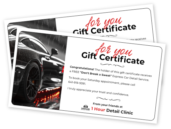 Car Detailing Gift Certificates